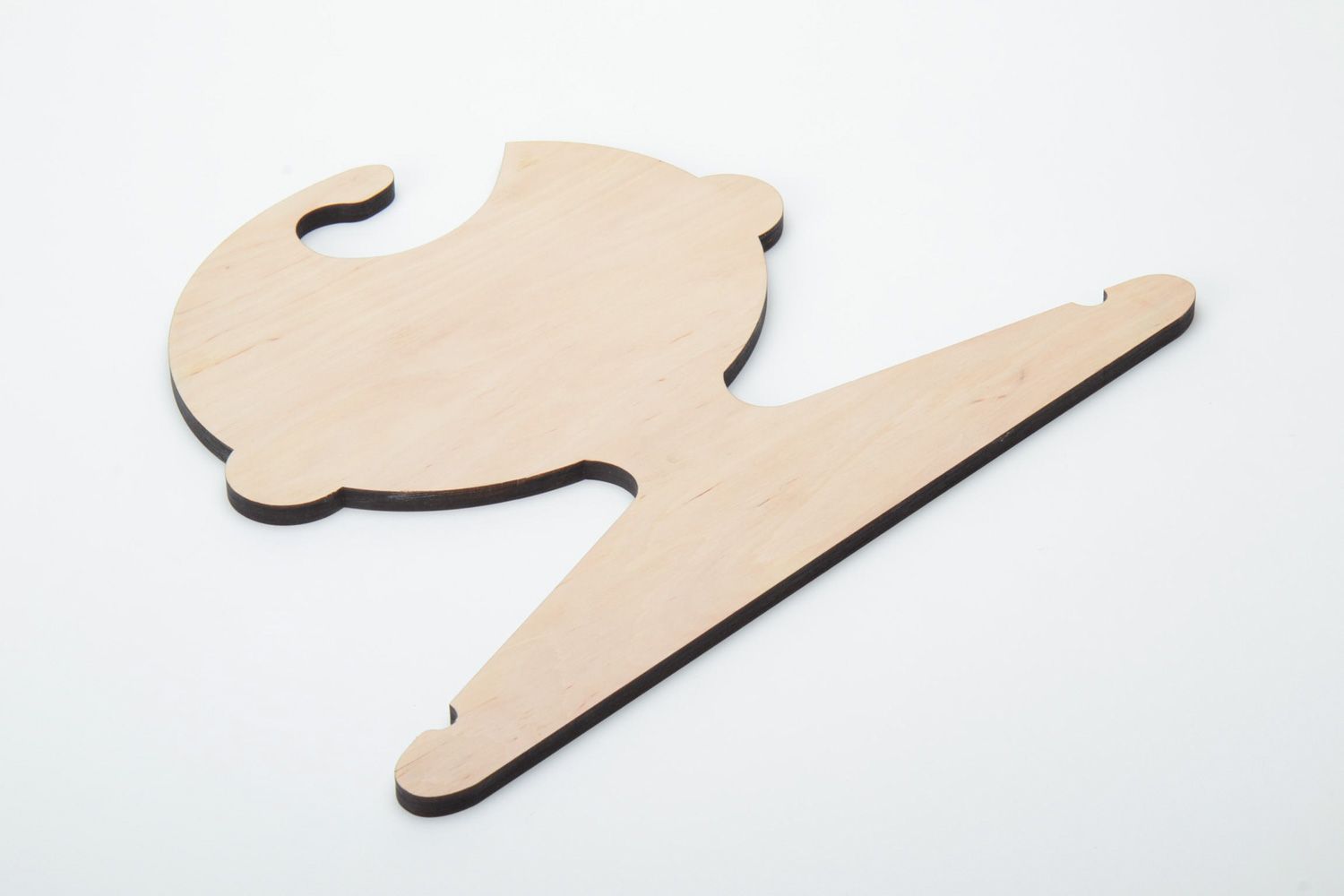 Plywood blank clothes hanger for painting photo 4