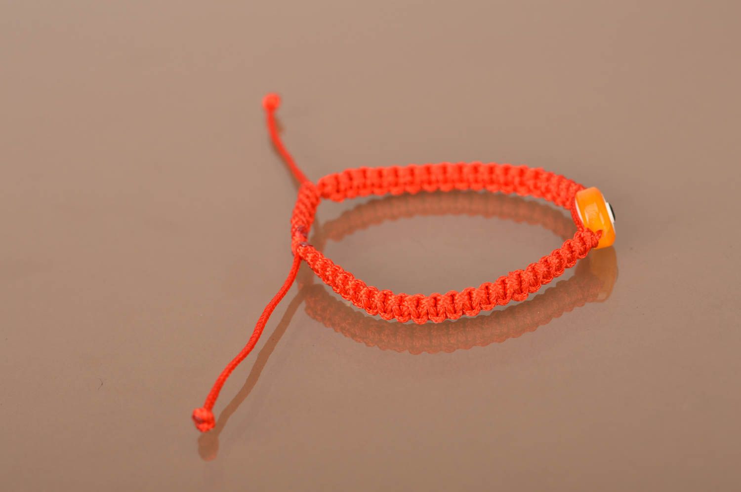 Kinder Armband aus Wachs Schnur in Rot geflochten handgemacht schön Geschenk  foto 4