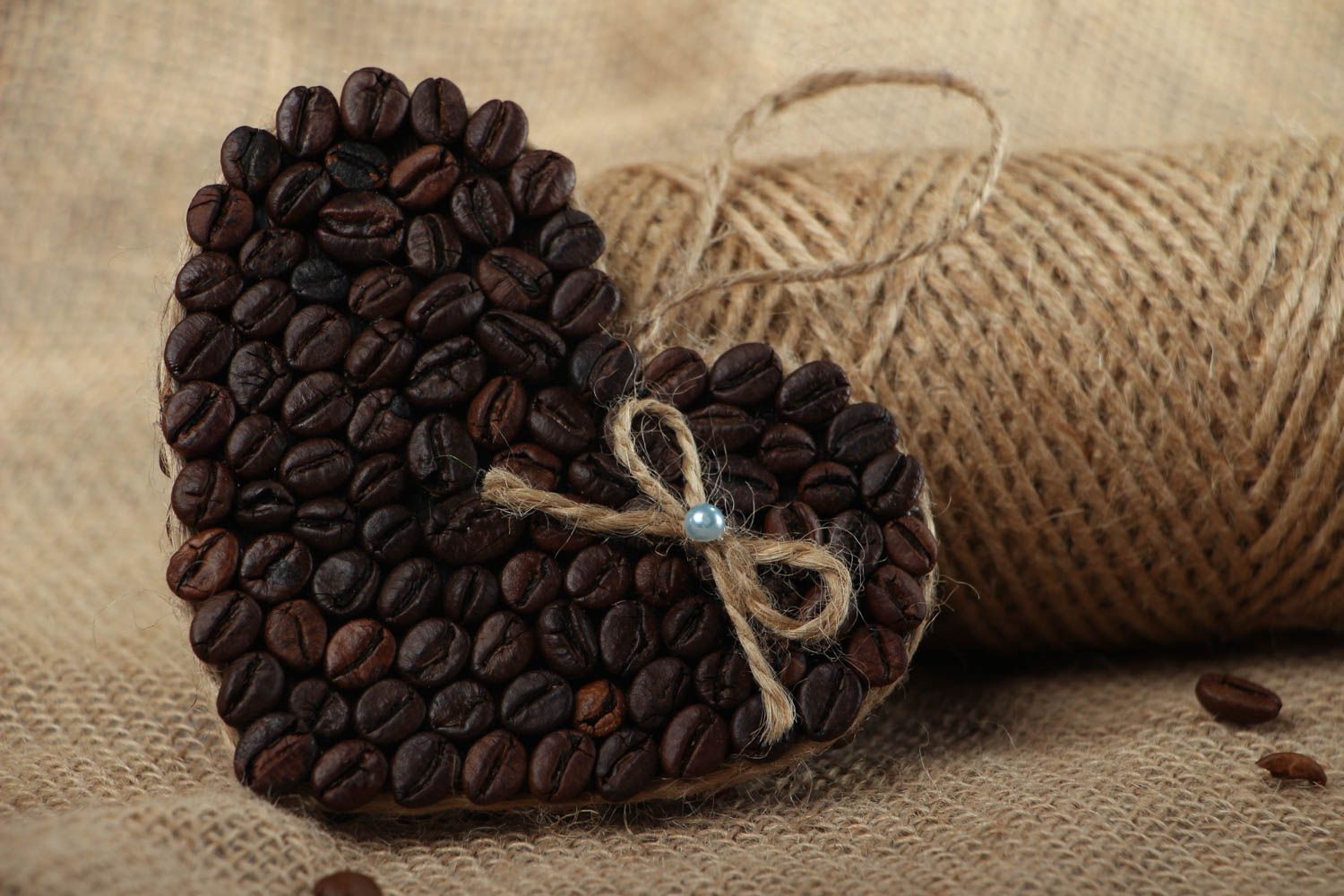 Interior pendant Heart with Coffee Grains photo 5