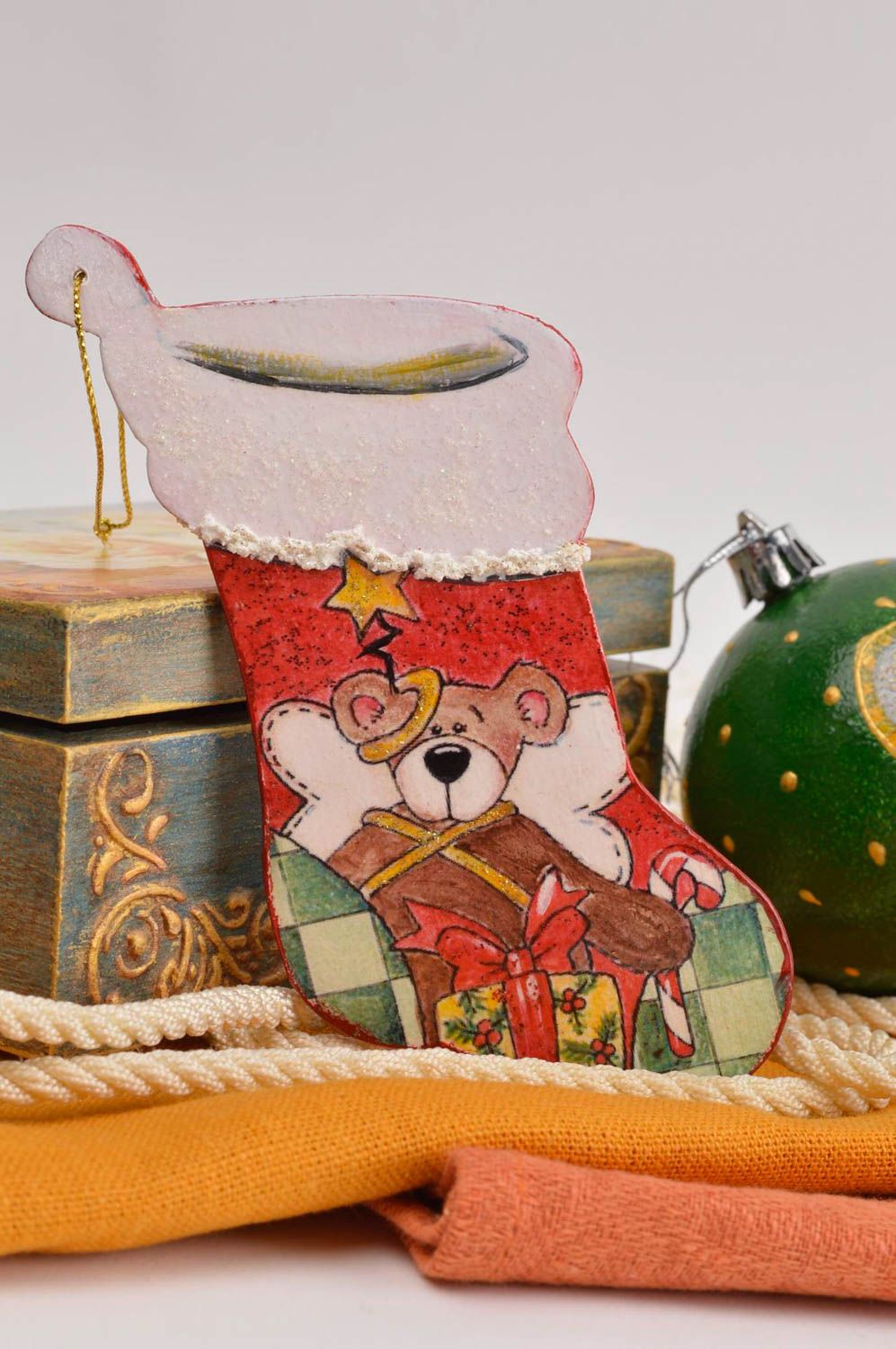 Adorno para el arbolito de Navidad artesanal decoración navideña regalo original foto 1