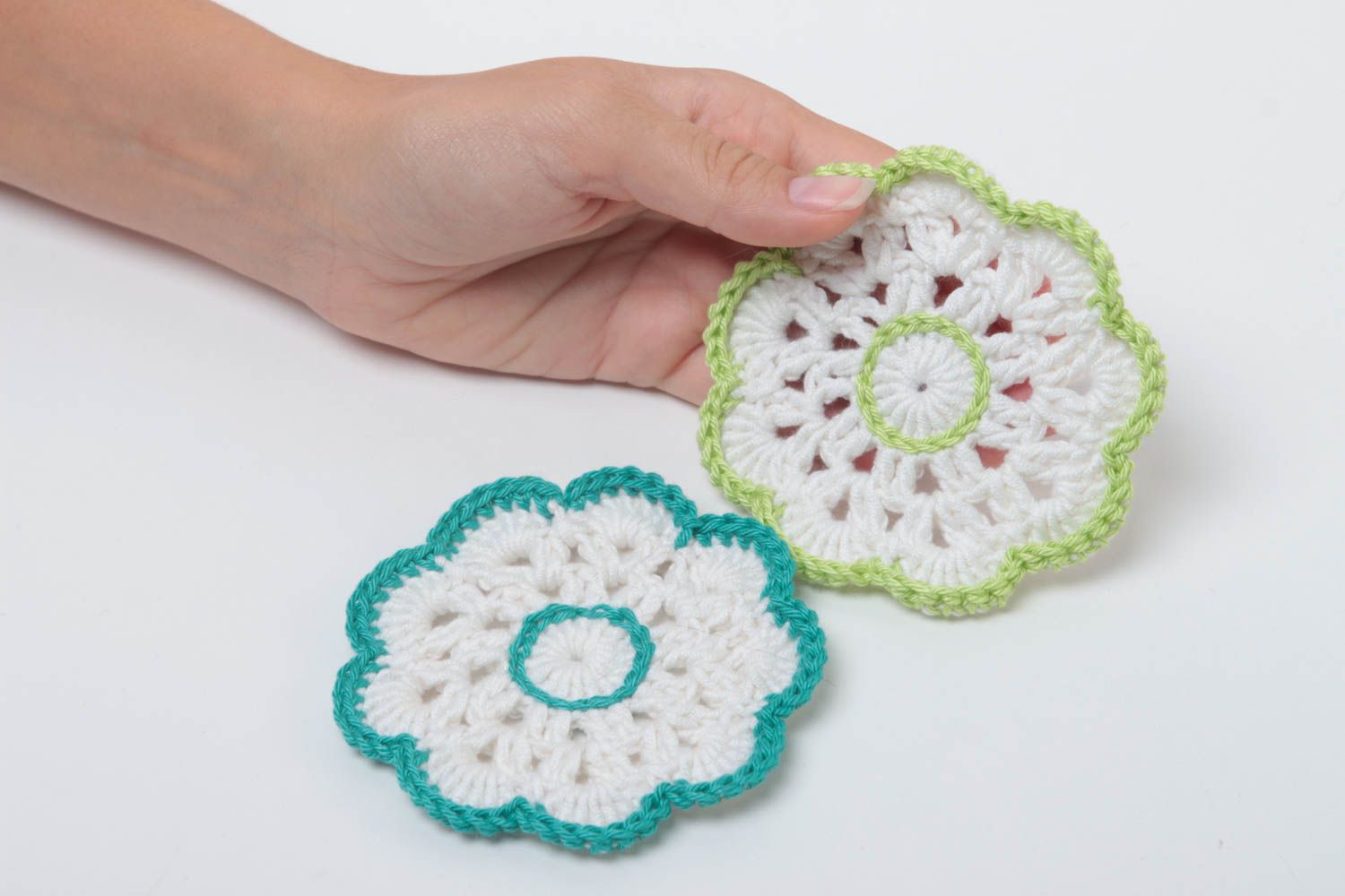 Handmade coasters designer coasters kitchen decor crocheted coasters gift ideas photo 4