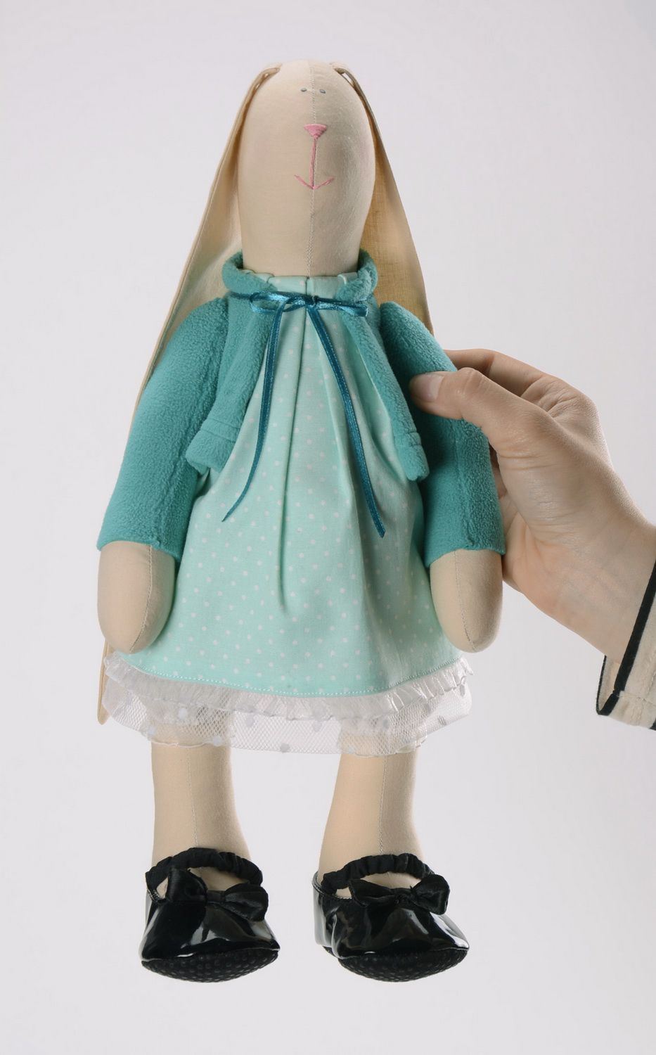 Puppe Häsin im Kleid foto 2