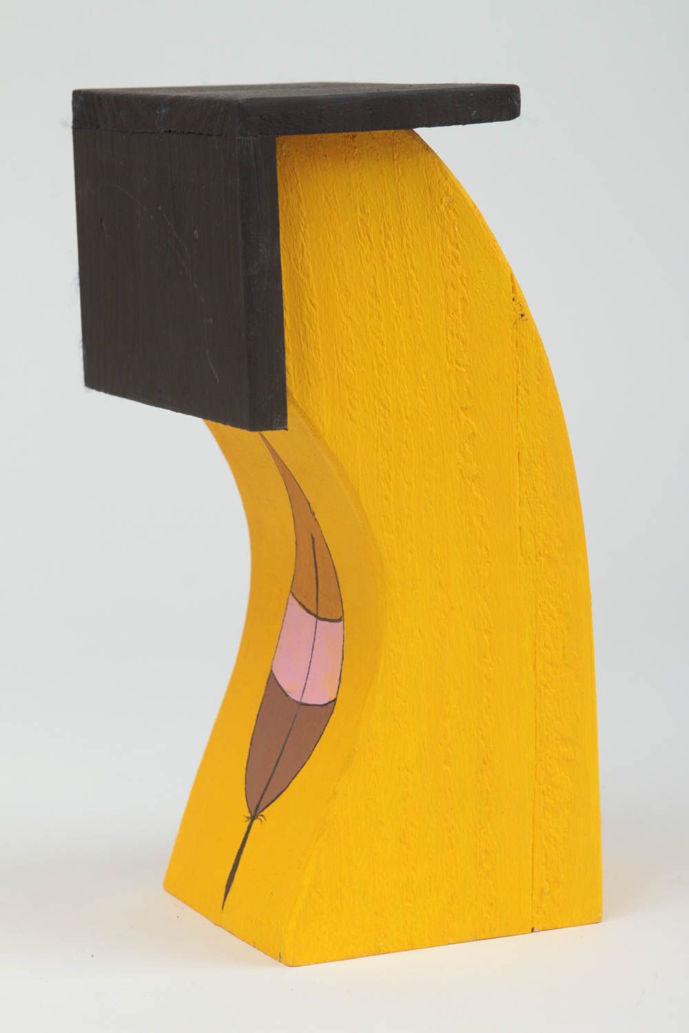 Figura decorativa hecha a mano de madera diseño de interior regalo personalizado foto 3