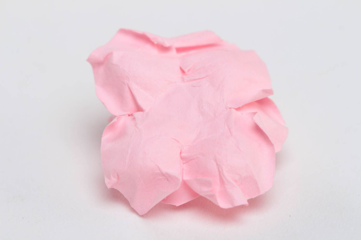 Fleur en papier pour scrapbooking faite main décorative peinte couleur rose photo 4