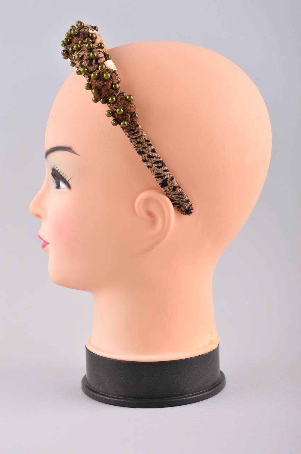 Обруч на голову ручной работы аксессуар для волос дизайнерское украшение фото 3