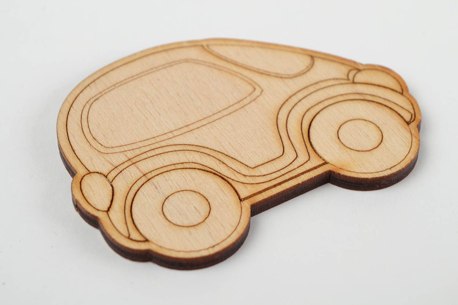 Handmade Holz Rohling Holzartikel zum Bemalen Scrapbooking Material Auto foto 4
