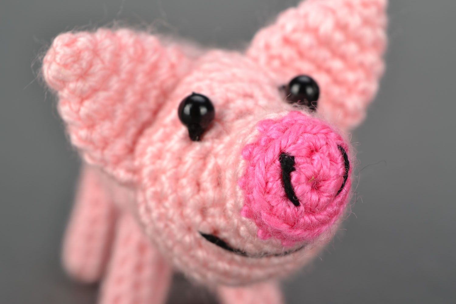 Handmade Kuscheltier Schwein foto 3