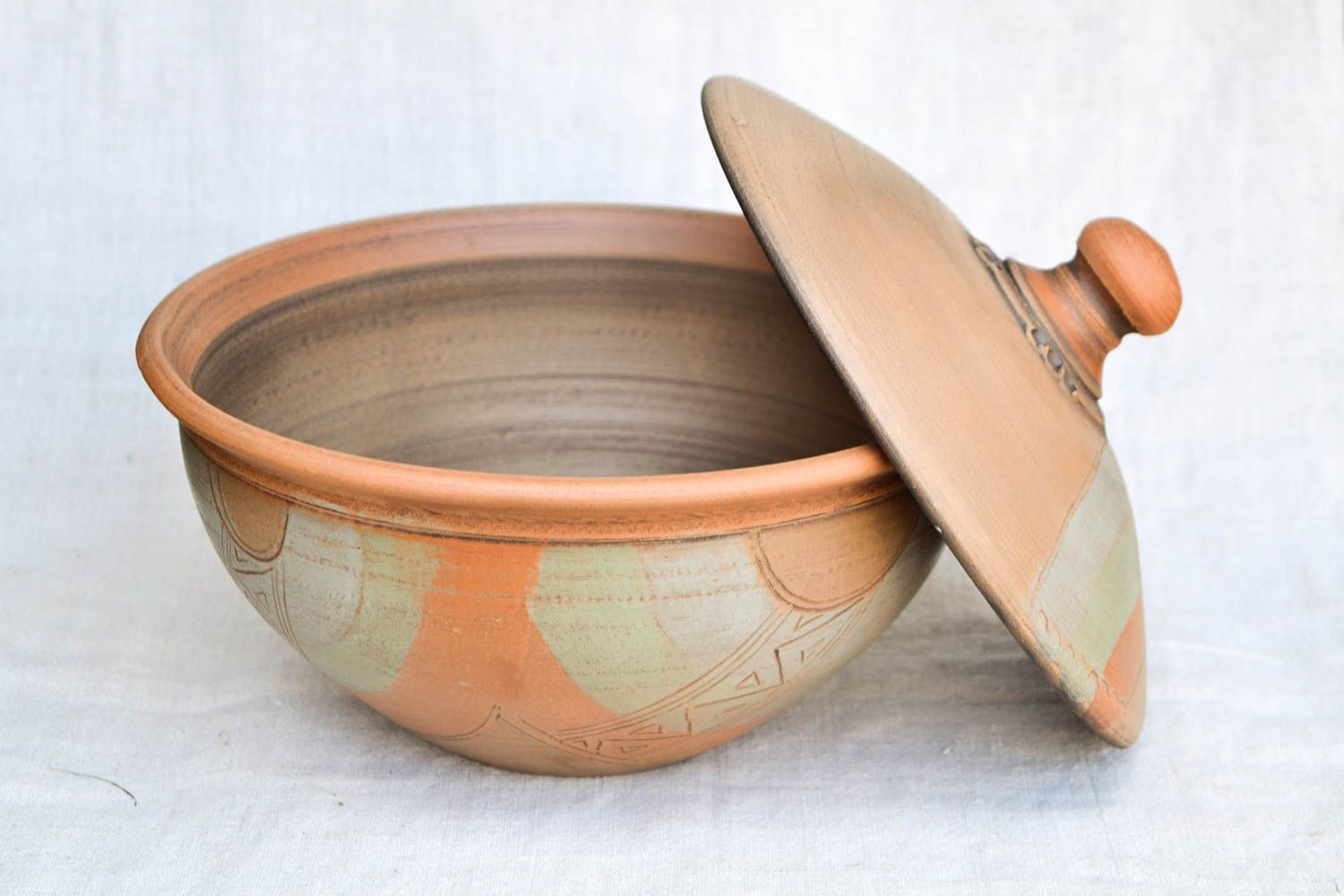 Handmade Keramik Geschirr Schüssel mit Deckel Küchen Deko Geschenk für Frauen foto 3