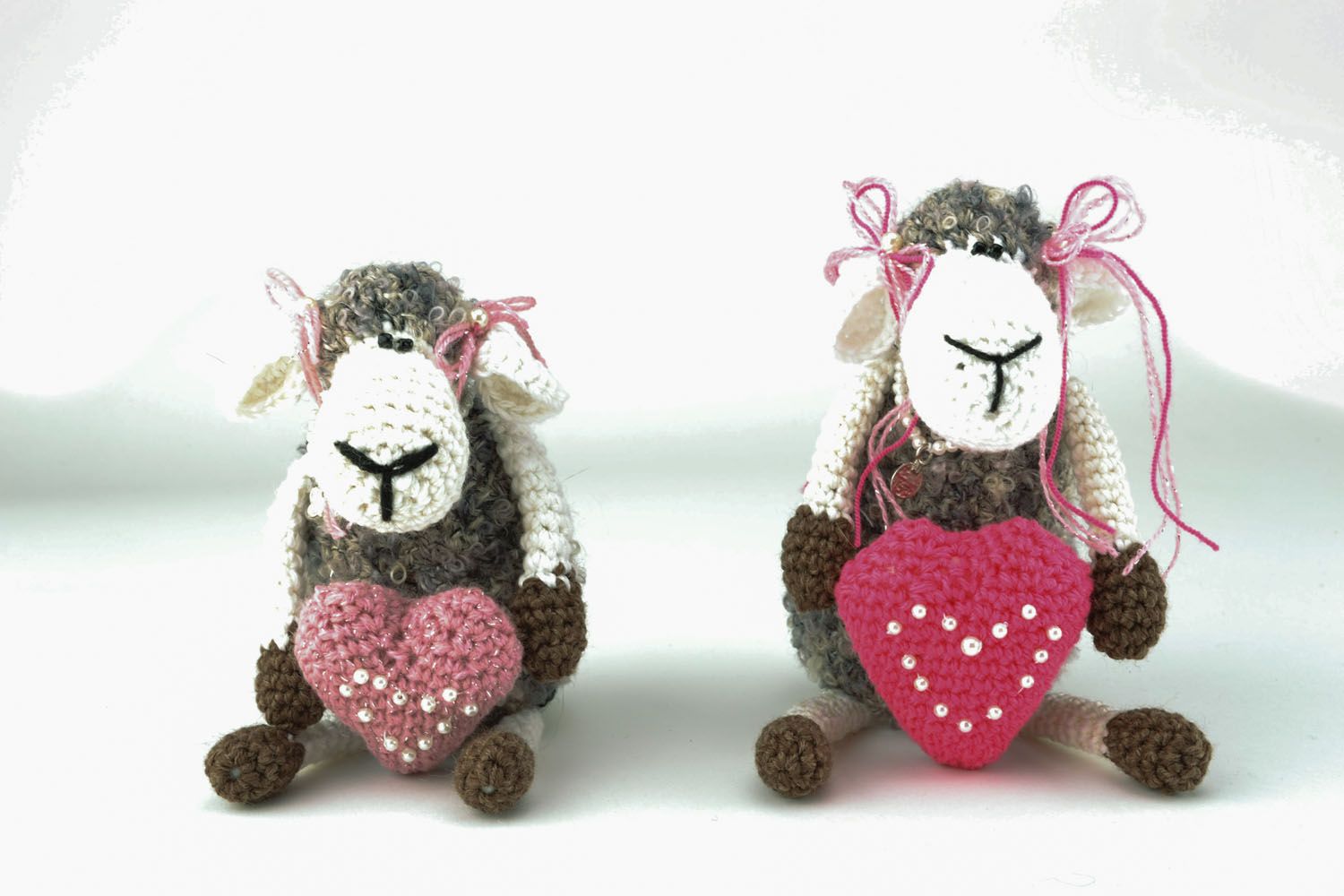 Ensemble de peluches tricotées à la main Moutons  photo 3