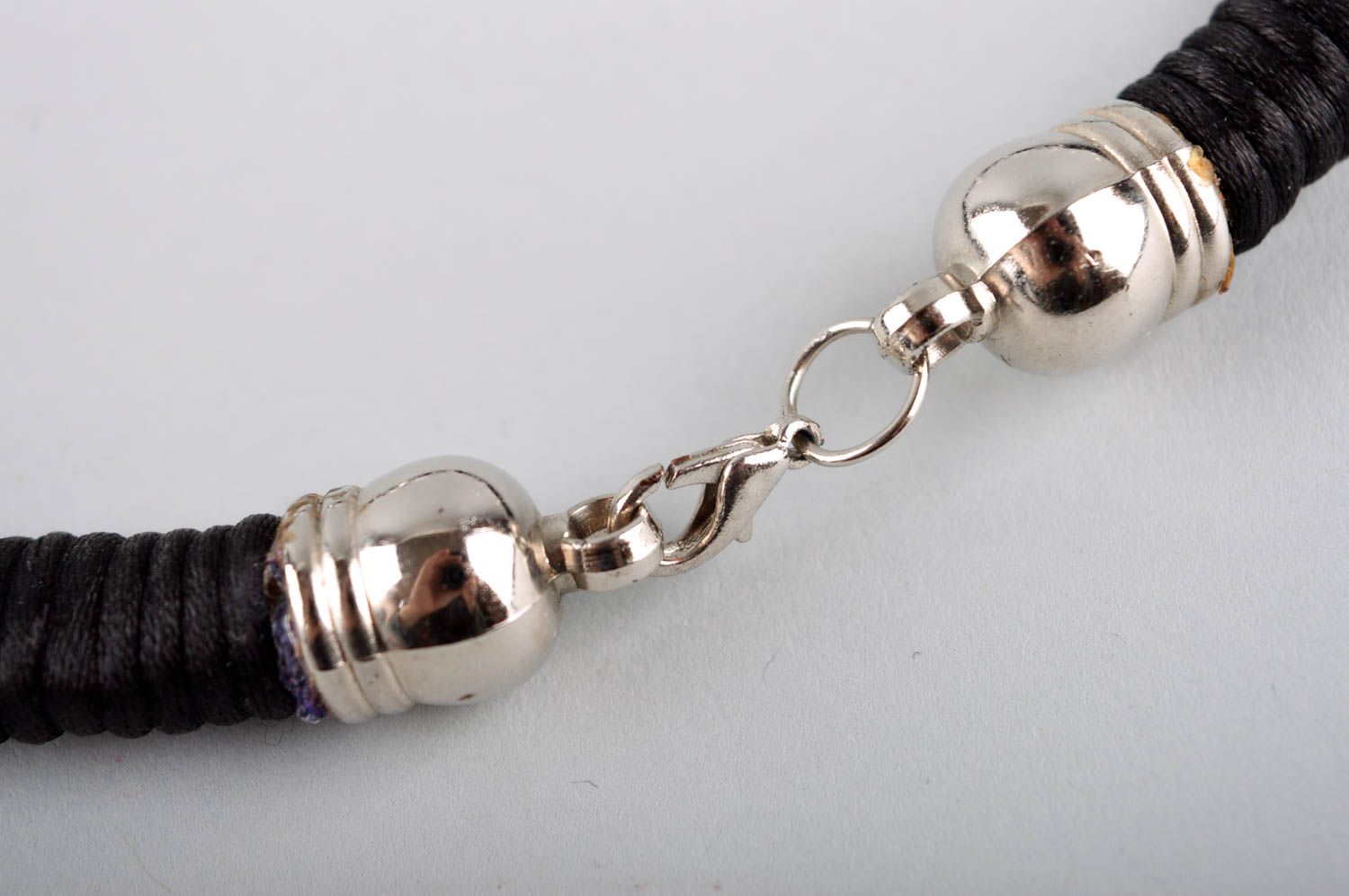 Handmade stylish cute necklace beaded textile necklace elegant jewelry photo 4