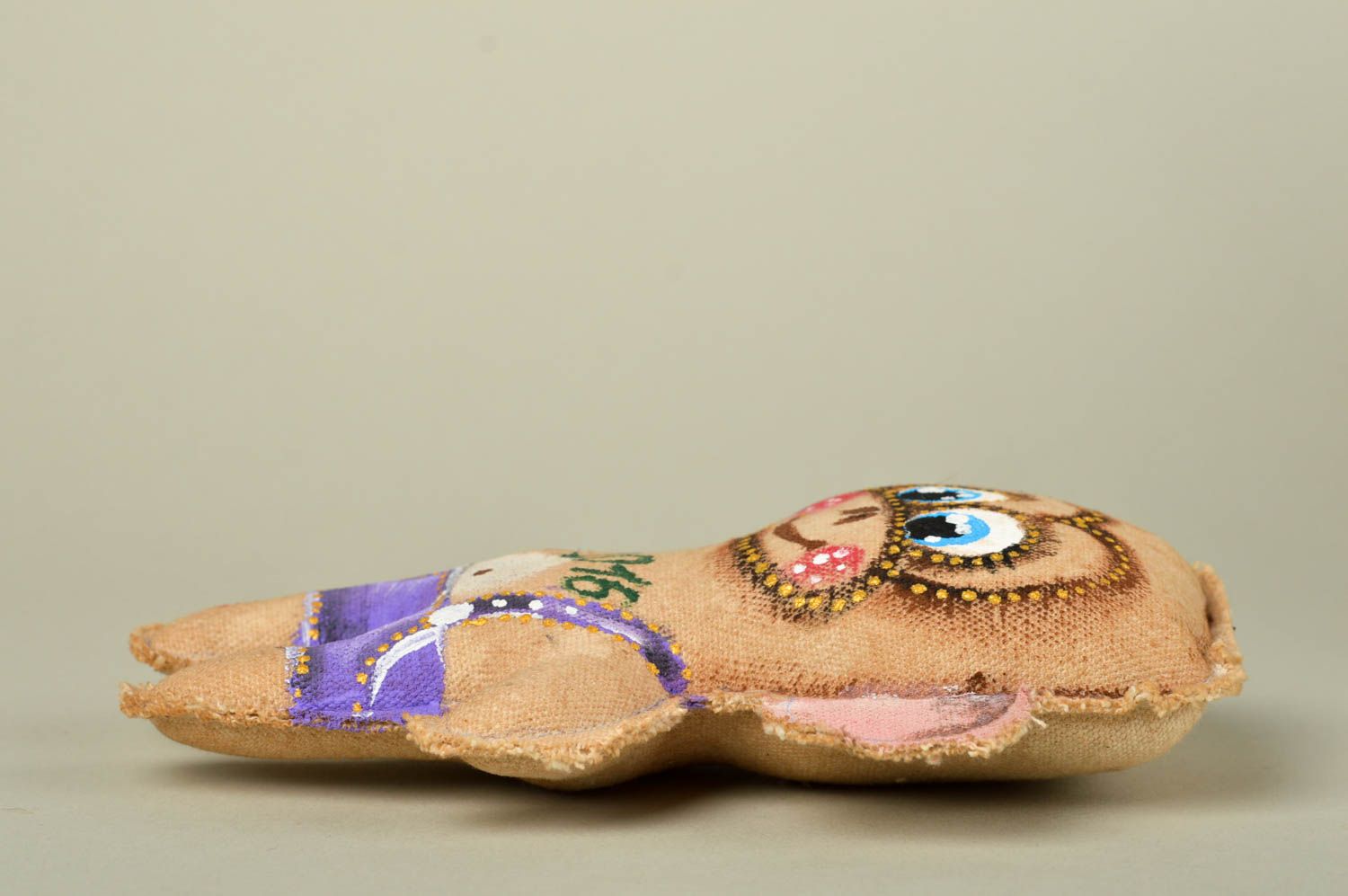 Mono de peluche hermoso artesanal juguete de tela original decoración de casa foto 5