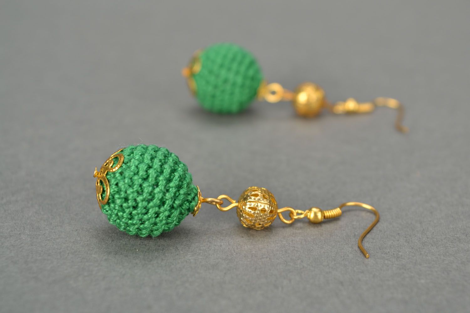 Long crochet earrings photo 1