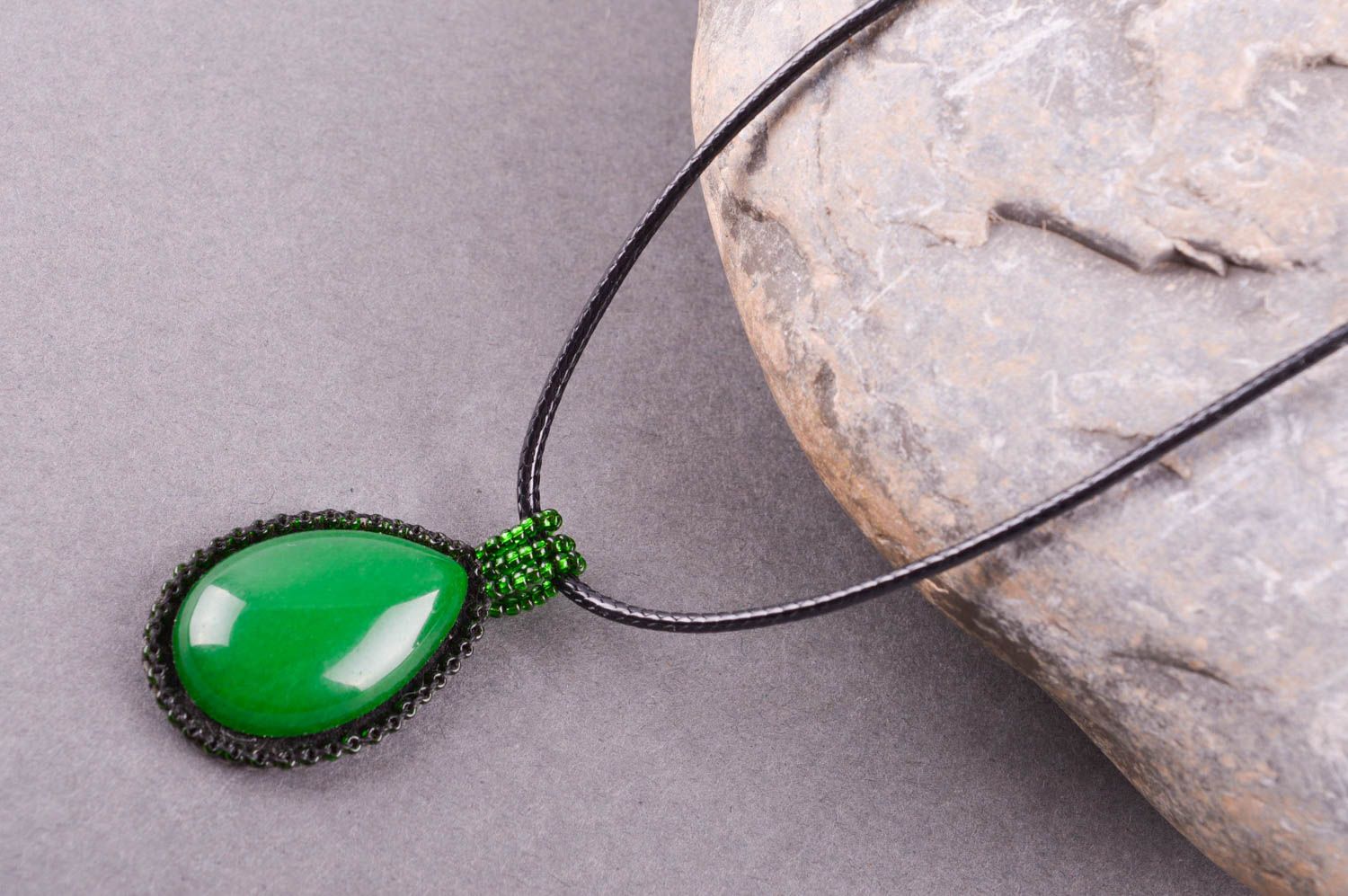 Handmade pendant necklace gemstone jewelry women accessories gifts for girls photo 1
