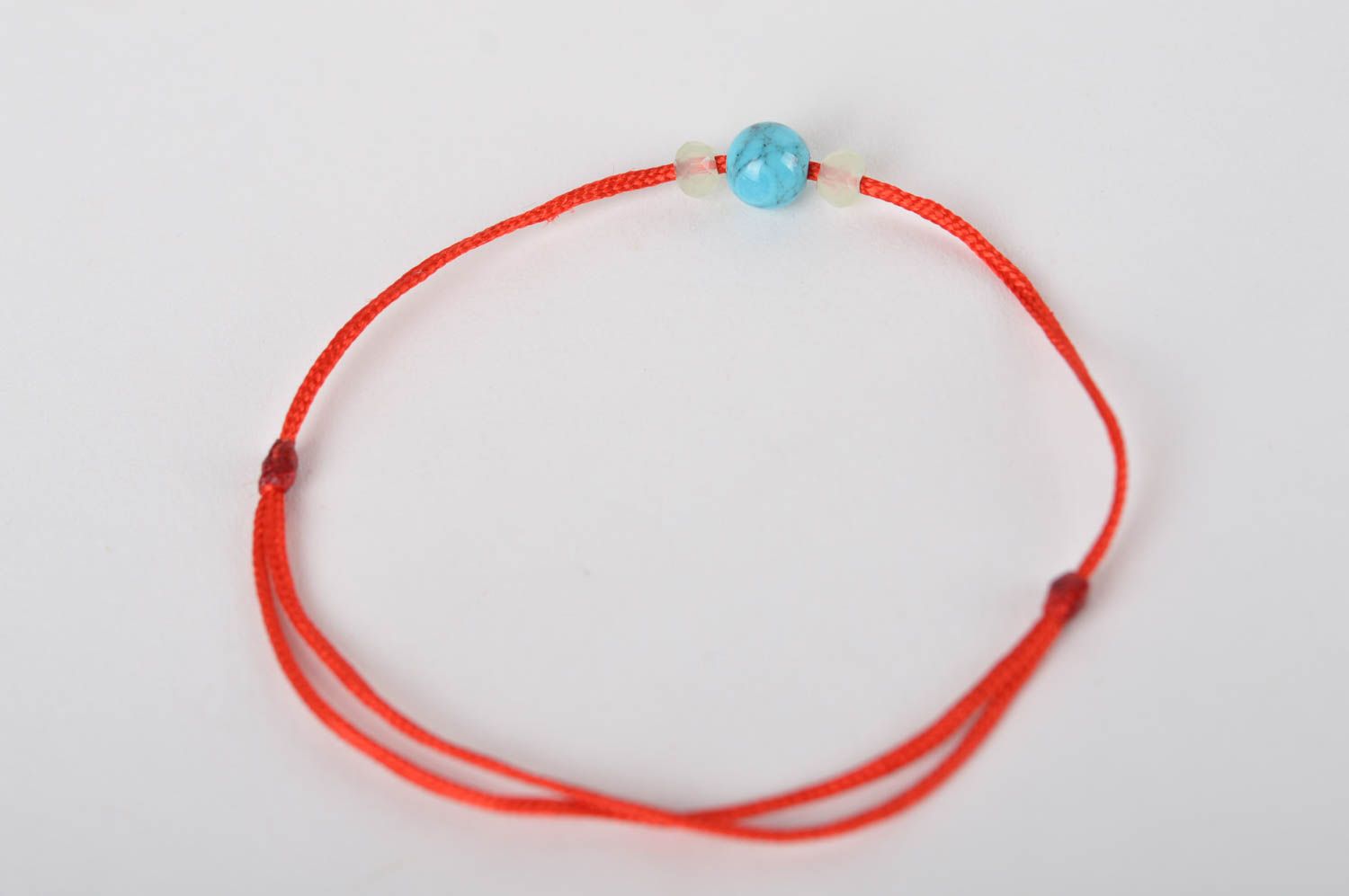 Pulsera artesanal de hilo rojo pulsera con cuentas regalo para mujer joven foto 5