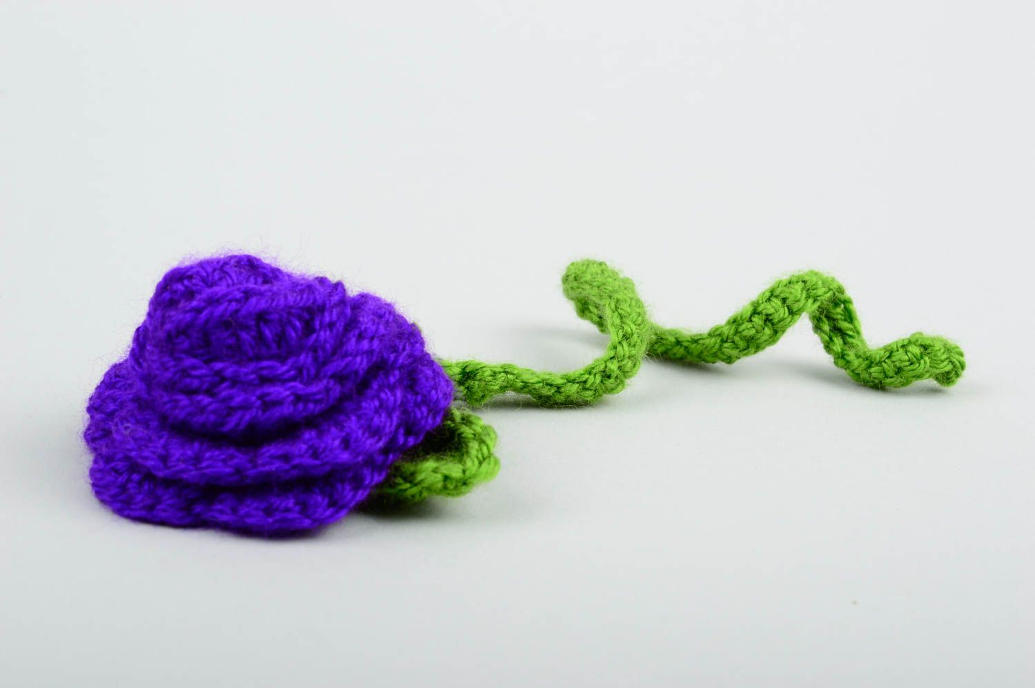 Marque-page fait main tricoté au crochet Rose Accessoire livre Idée cadeau photo 3