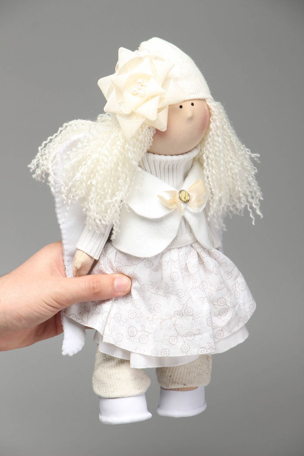 Кукла ручной работы из трикотажа Ангел-девочка фото 4