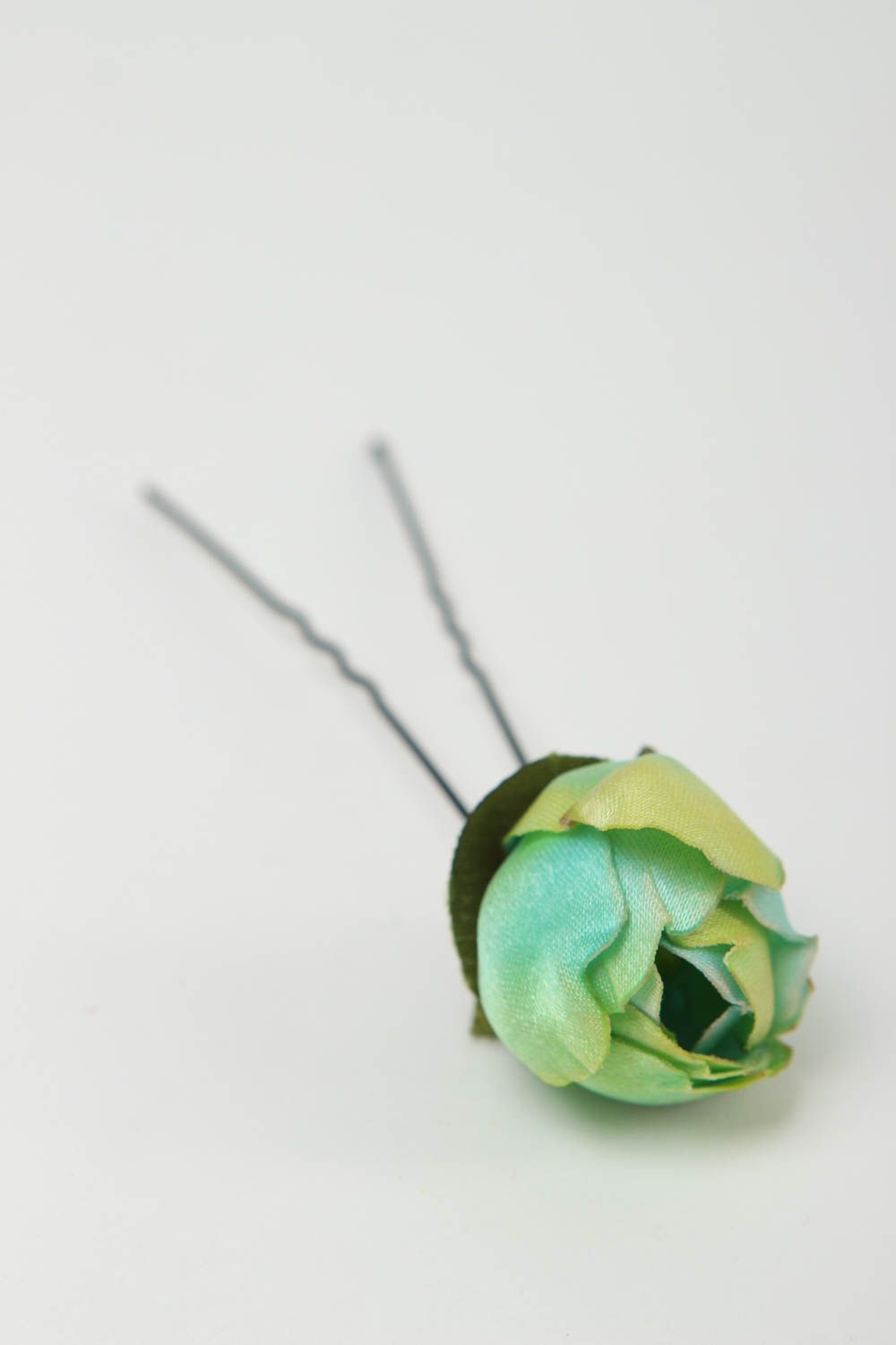 Horquilla artesanal accesorio para el cabello con flor regalo para chica foto 3