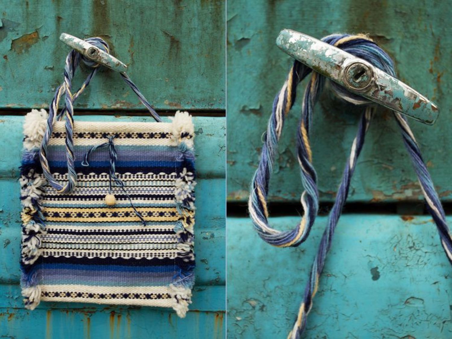 Ethnic wool purse photo 1