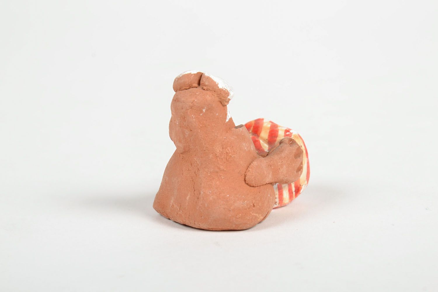Handmade Keramik Deko Figur aus Ton Tier Statue Frosch mit Geschenk originell foto 3