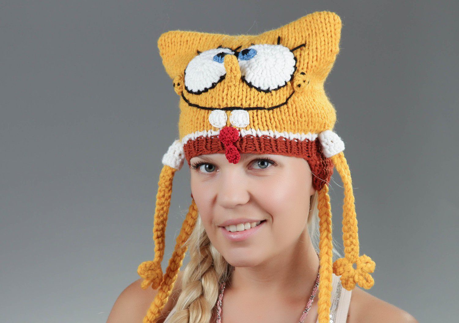 Knitted hat Sponge Bob photo 5