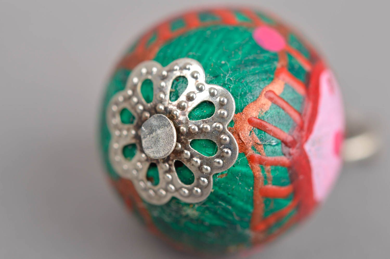 Unusual handmade wooden ball pendant wood craft beautiful jewellery gift ideas photo 5