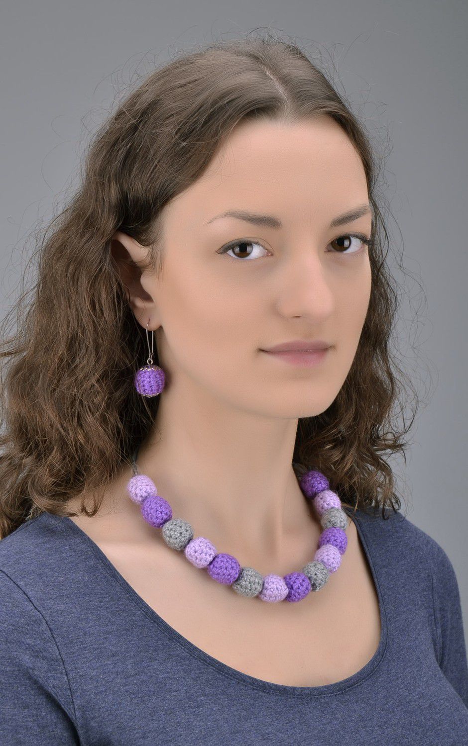 Jewelry set of beads and earrings photo 5