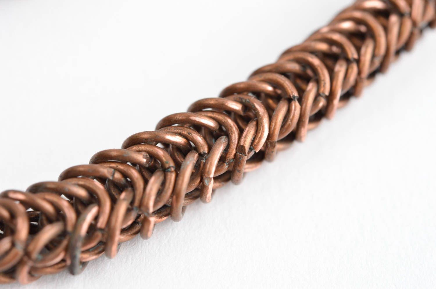 Handmade copper bracelet chain weaving accessories designer bijouterie for girls photo 5