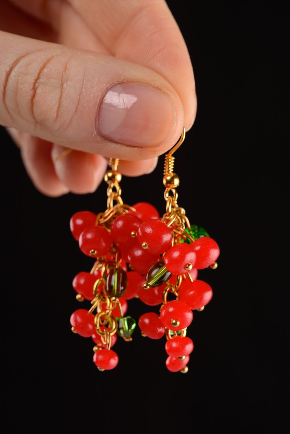 Long earrings with charms photo 2