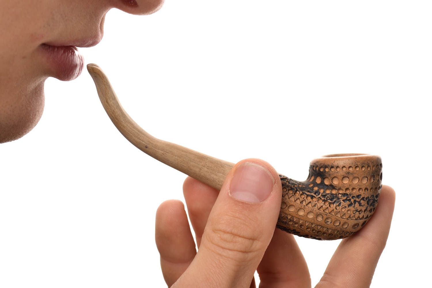 Handgemachte Keramik kleine Pfeife Geschenk für Männer Rauch Zubehör originell foto 1