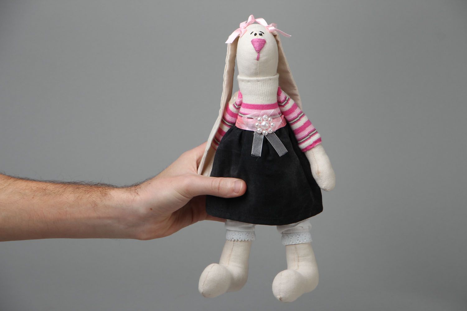 Toy made of natural fabrics Sailor Girl photo 4