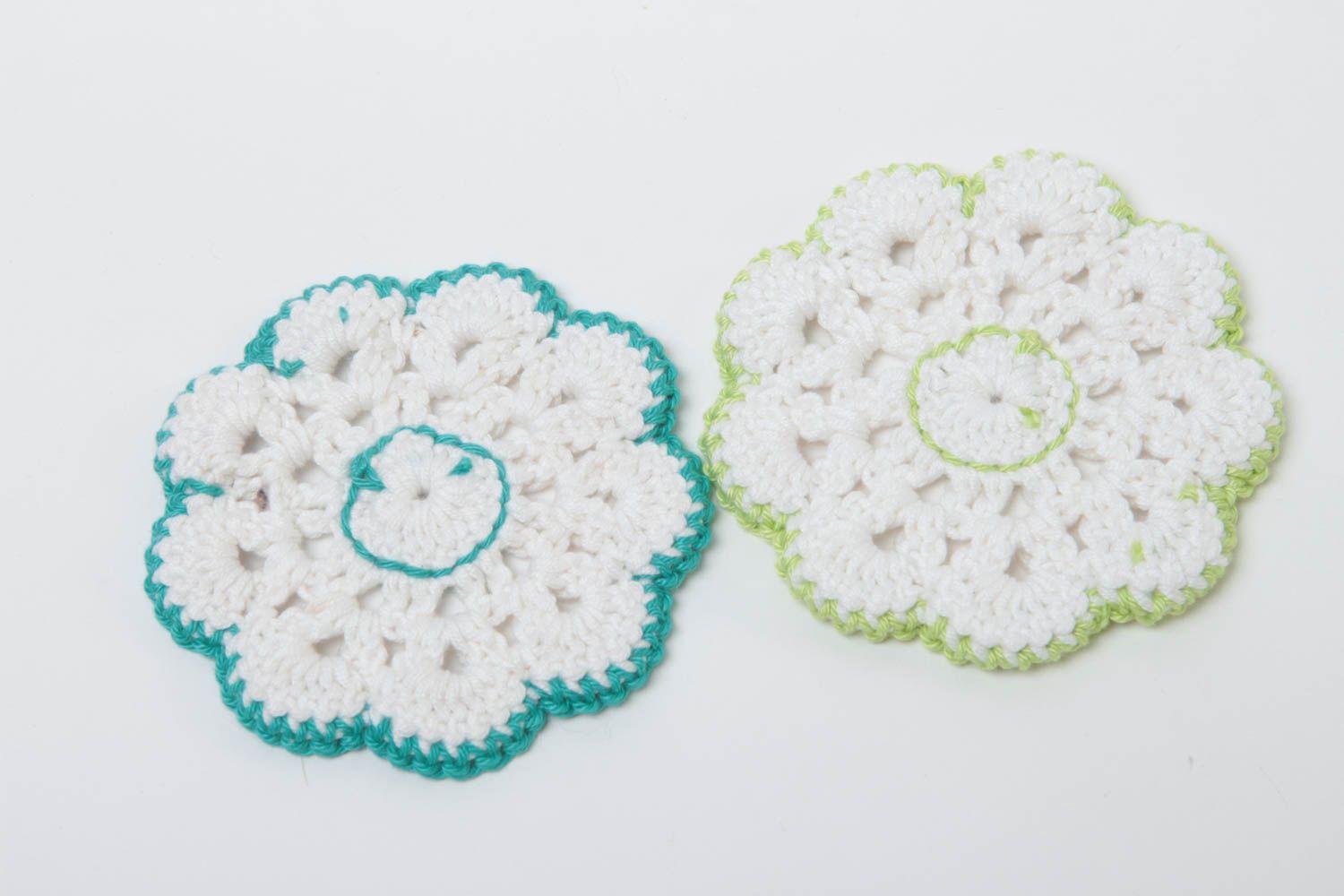 Handmade coasters designer coasters kitchen decor crocheted coasters gift ideas photo 3