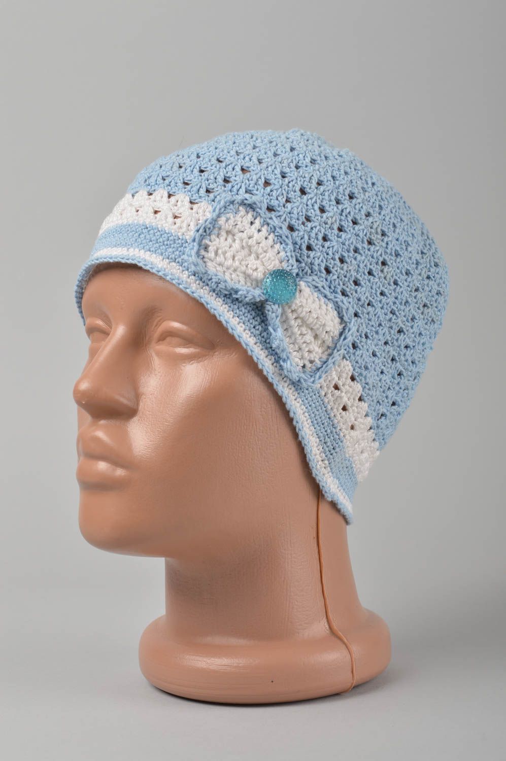 Handmade hat baby hat crocheted hat warm hat spring hat designer hat for girls photo 3