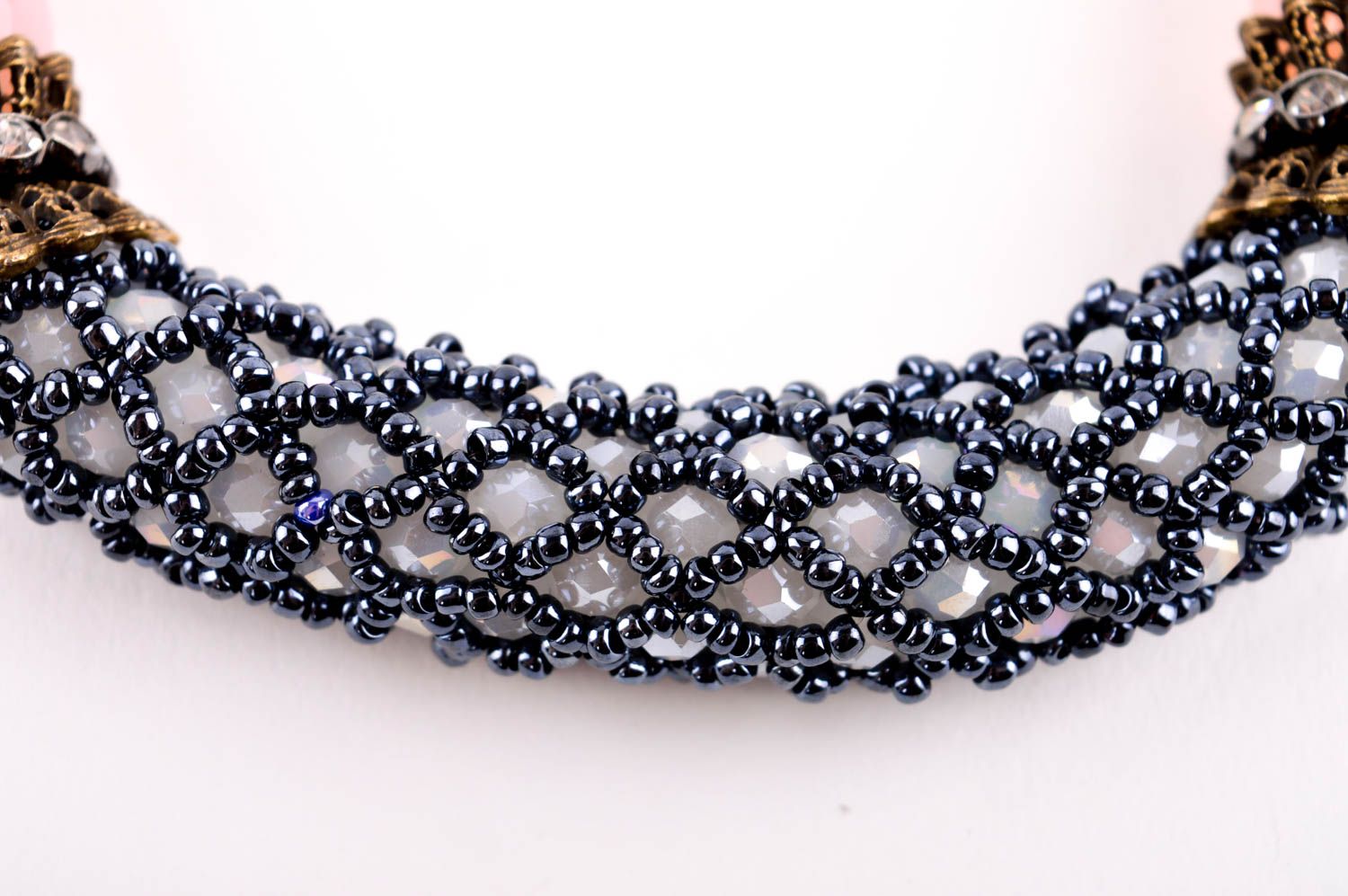 Handgemachte Damen Halskette Halsschmuck für Damen Schmuck Collier mit Perlen foto 3