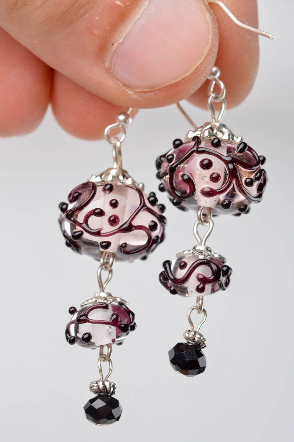 Handmade glass earrings beautiful jewellery fashion trends accessories for girls photo 5