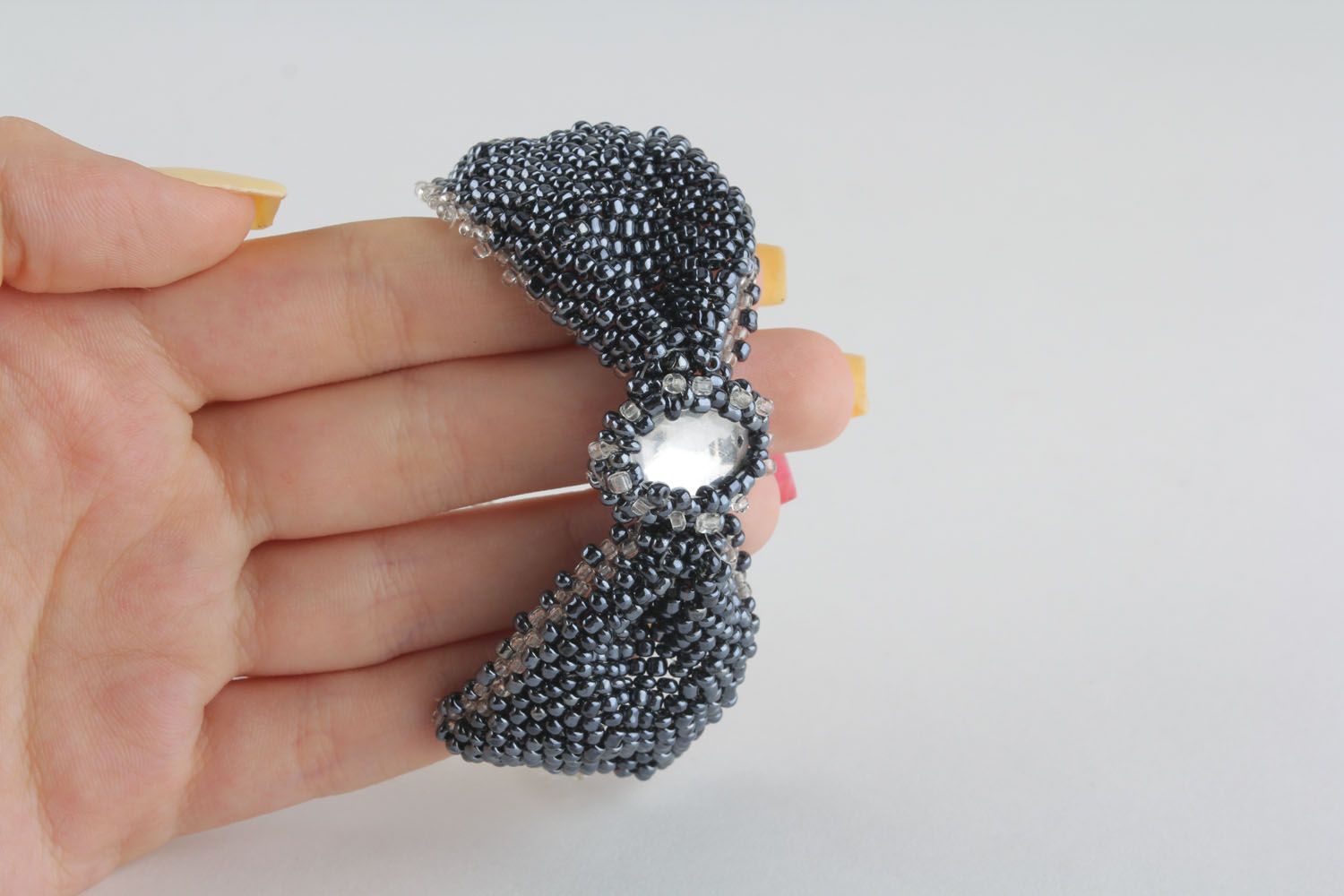 Bracelet de perles de rocaille Nœud fait main  photo 4