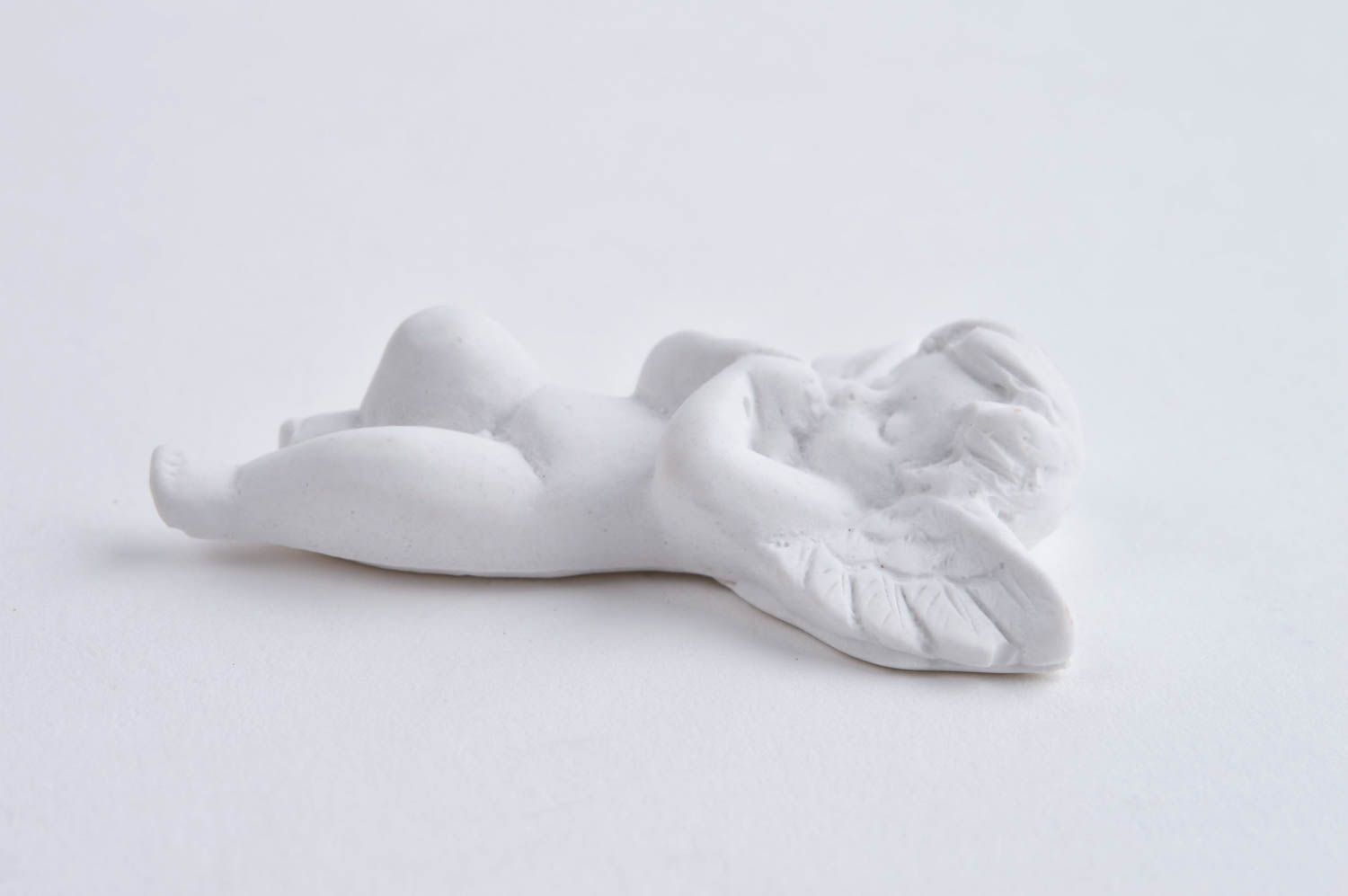 Handmade blank for creativity unusual gypsum statuette angel figurine photo 3