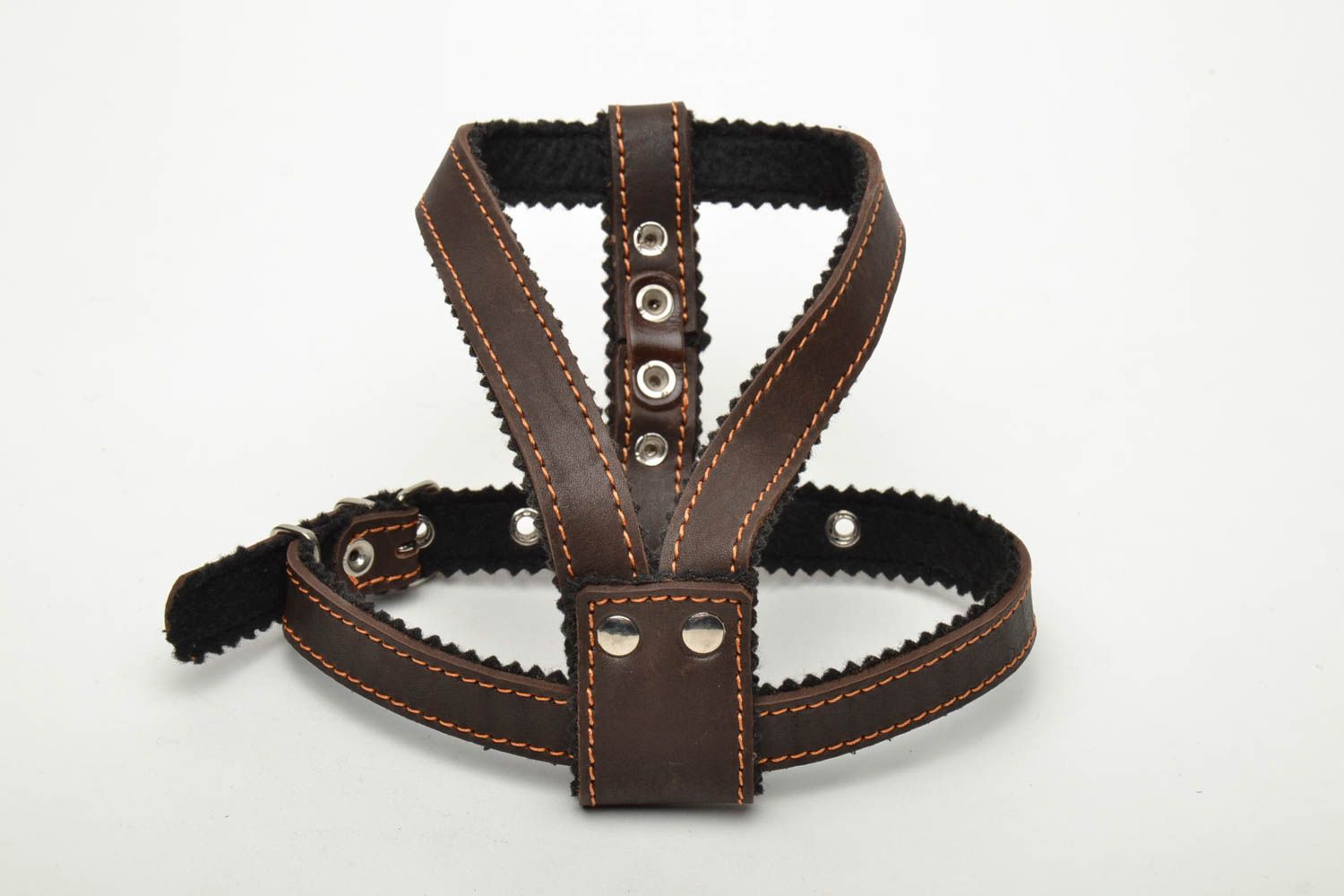 Leather dog vest harness photo 3