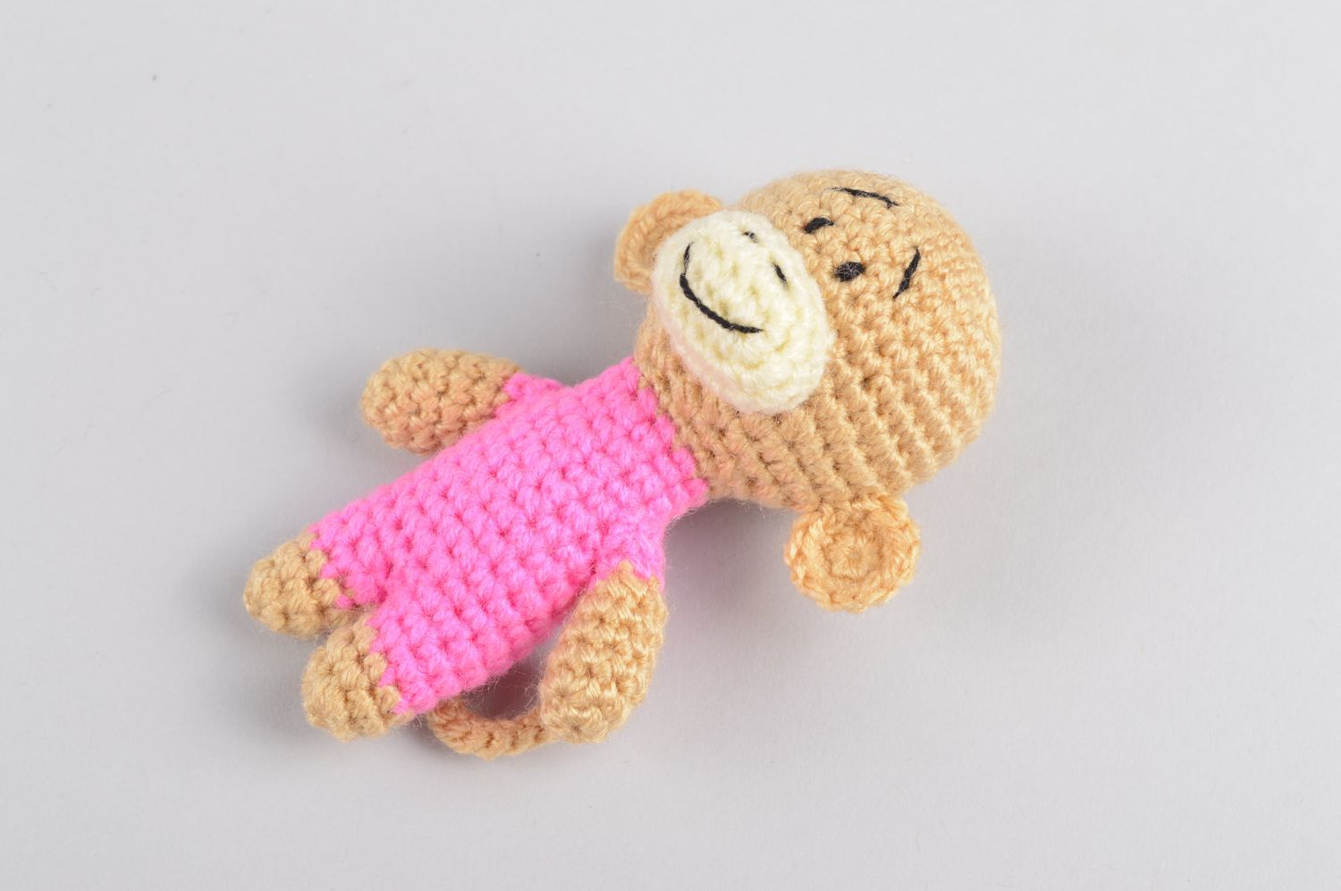 Plüsch Affe handmade süßes Geschenk für Kinder Häkel Kuscheltier aus Acryl foto 2