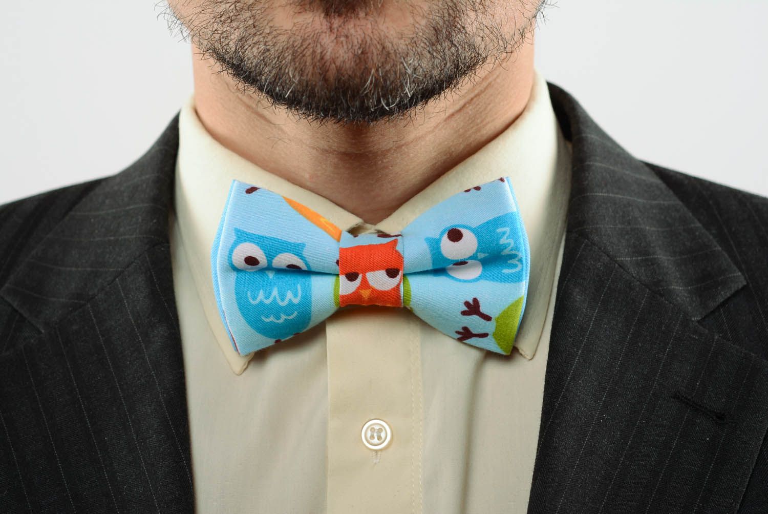 Funny bow tie with owls photo 1