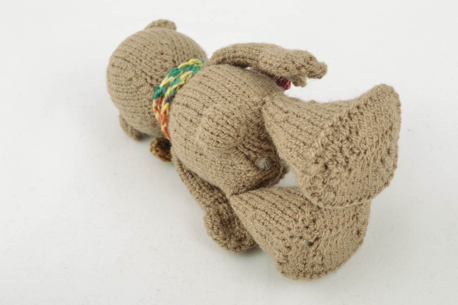Crochet toy in the shape of brown bear photo 4