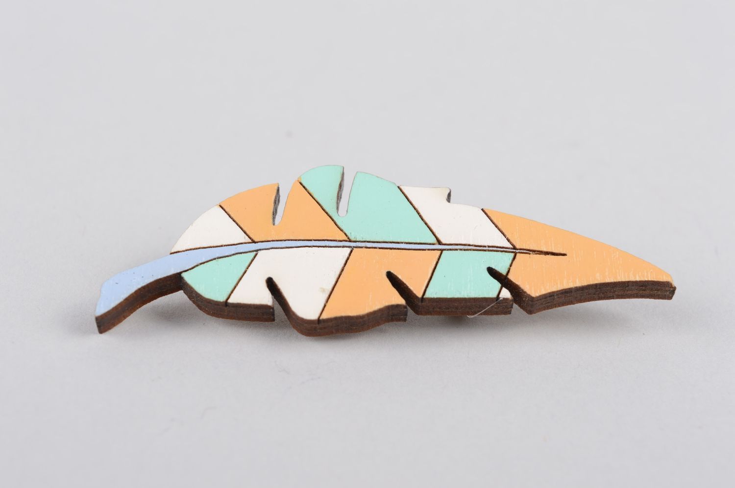 Handmade stylish brooch designer lovely jewelry unusual leaf accessory photo 4