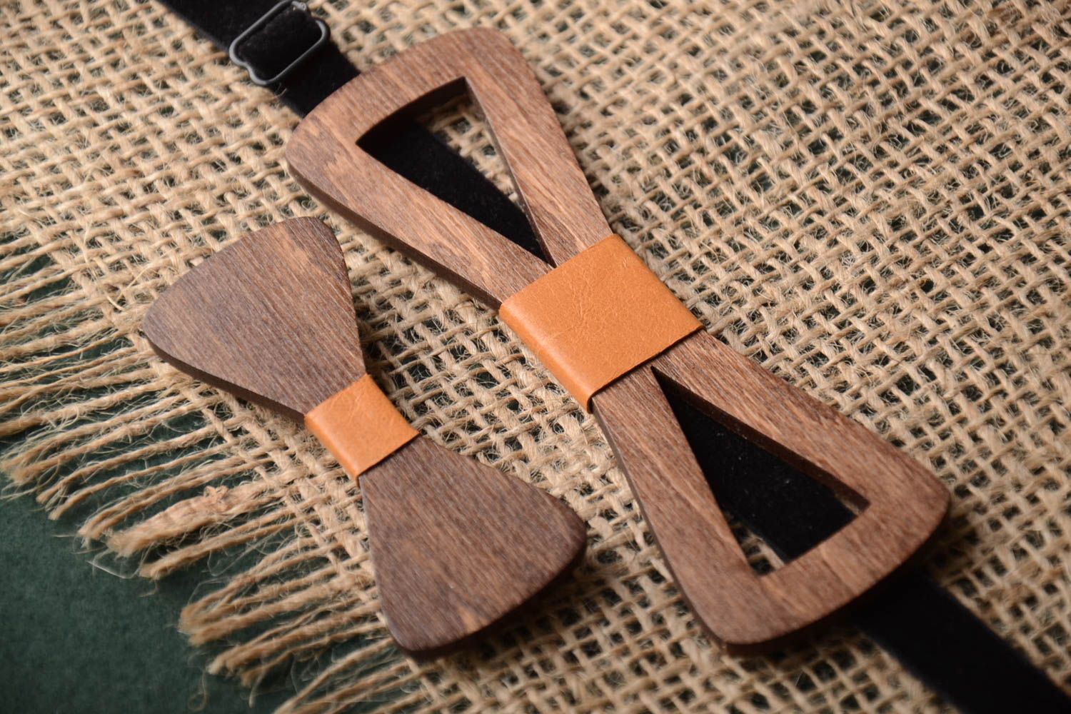 Handmade bow tie wooden bow tie accessories for men designer accessories photo 1