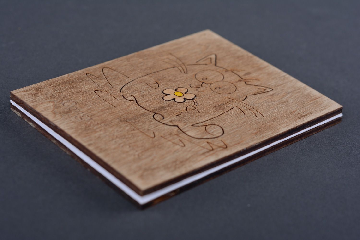 Grußkarte aus Holz mit Lasergravieren  foto 4