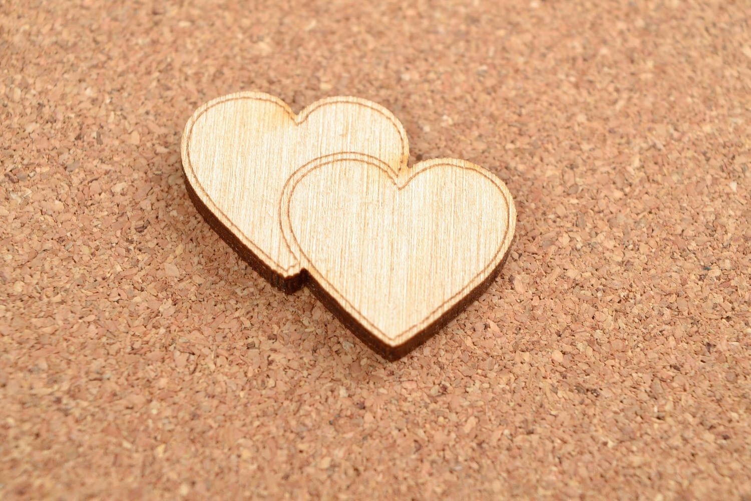 Handmade Holzartikel zum Gestalten Miniatur Figur Holz Rohling zum Bemalen Herz foto 1