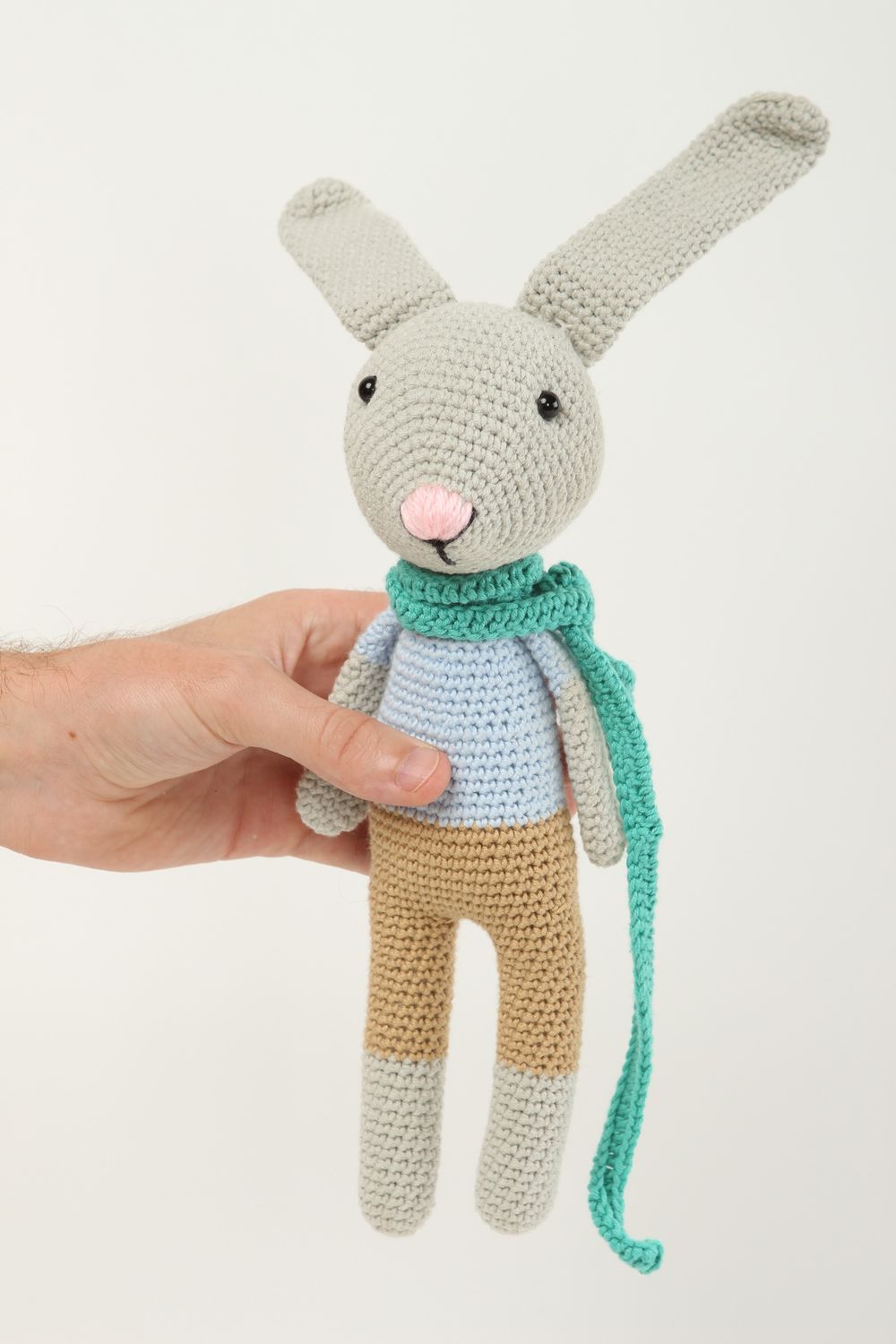 Juguete artesanal tejido a ganchillo peluche para niño regalo original Conejo foto 5