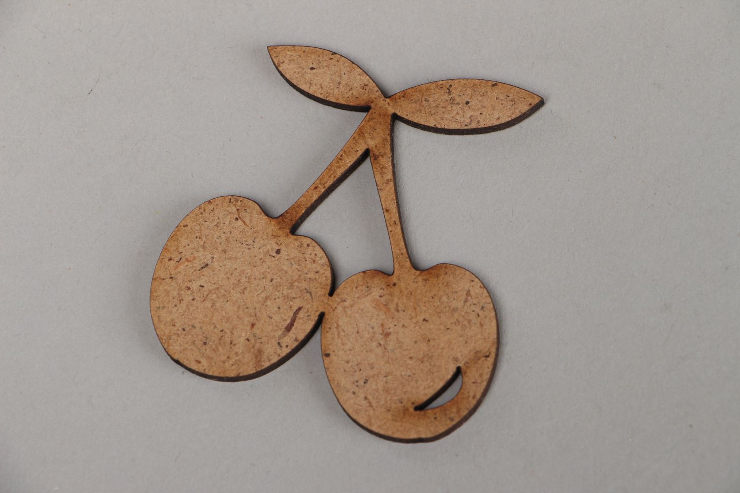 Semilavorato fatto a mano a forma di ciliegia chipboard da dipingere foto 1