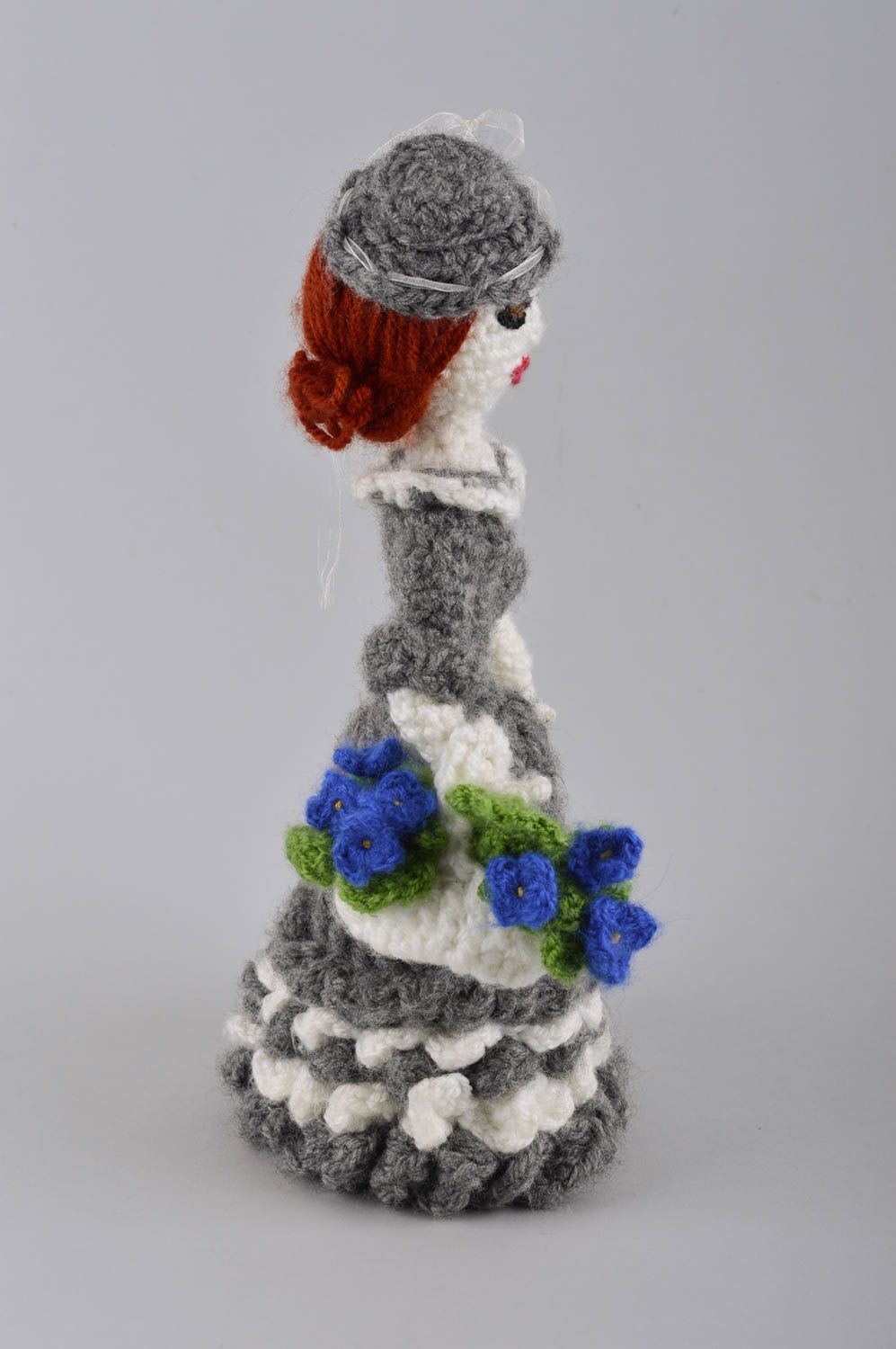 Muñeca artesanal tejida a crochet peluche para niños regalo original Dama foto 3