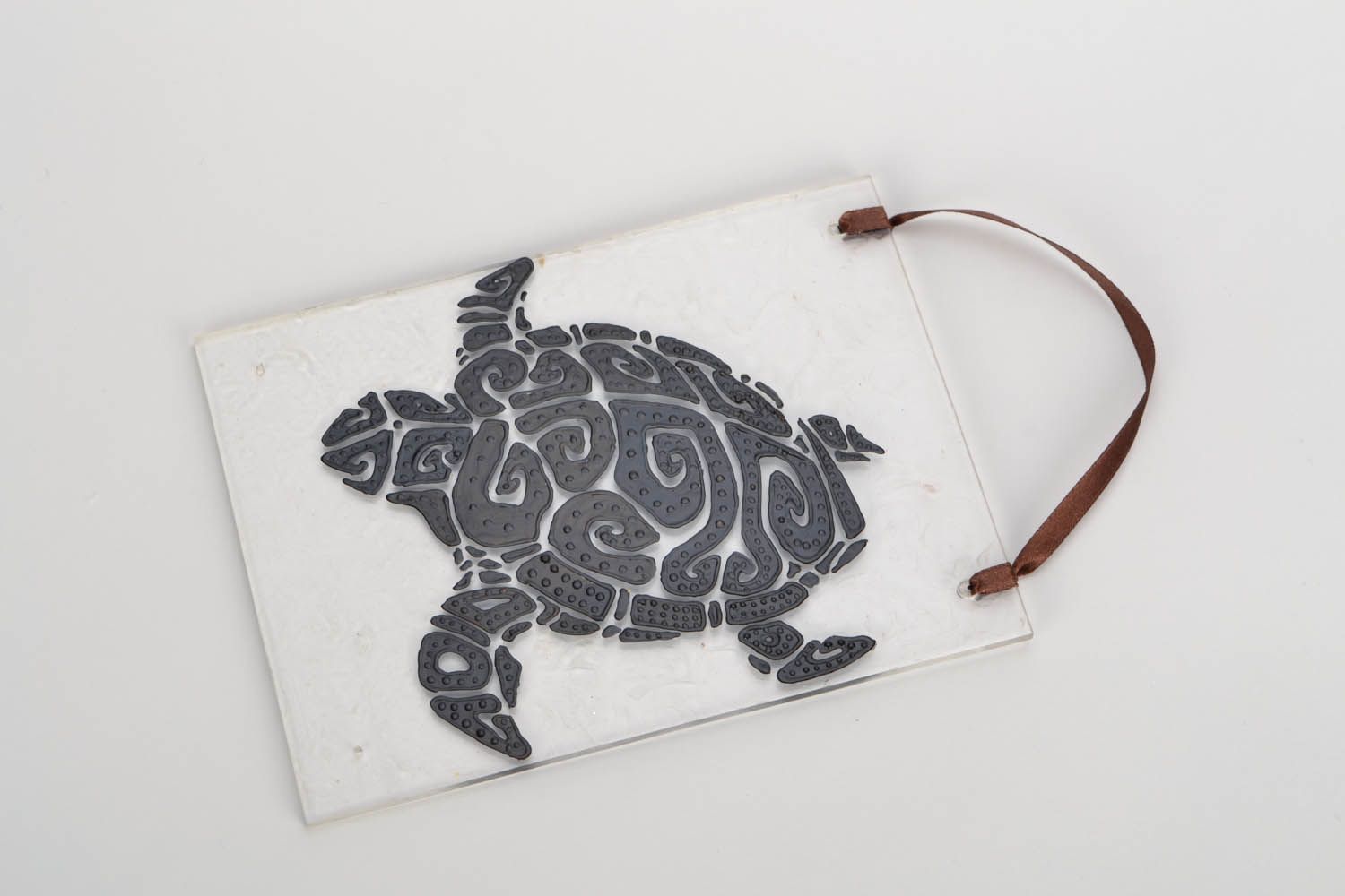 Vitrage Wandbild aus Glas Schildkröte foto 3