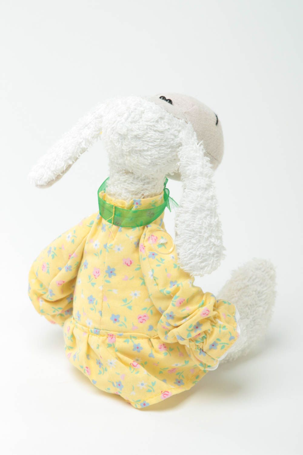 Peluche brebis Doudou original fait main tissu éponge coton Jouet pour enfant photo 4