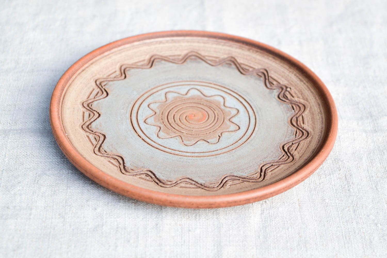 Декор для дома хенд мейд декоративная тарелка из глины керамическая тарелка фото 4